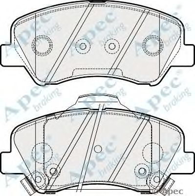 APEC BRAKING pad1883 -  Комплект тормозных колодок, дисковый тормоз